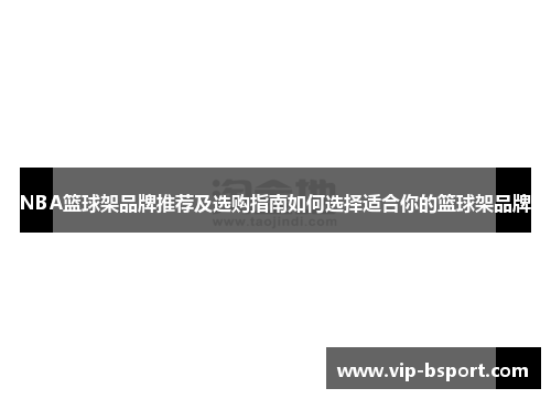 NBA篮球架品牌推荐及选购指南如何选择适合你的篮球架品牌