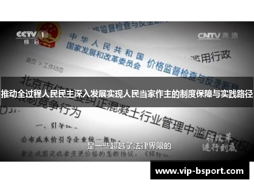 推动全过程人民民主深入发展实现人民当家作主的制度保障与实践路径